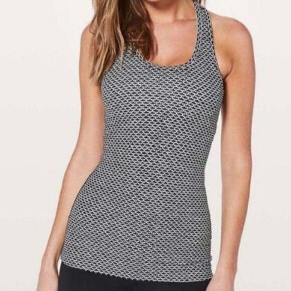 Lululemon Cool Racerback II *Nulu Monochromic Black Size 4? - Picture 2 of 6